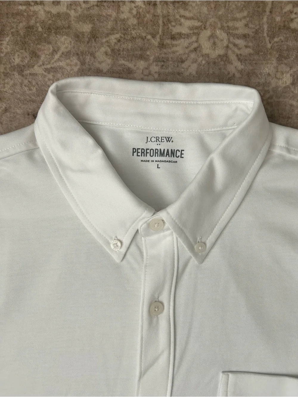 J. Crew White Button-Down Casual Shirt
